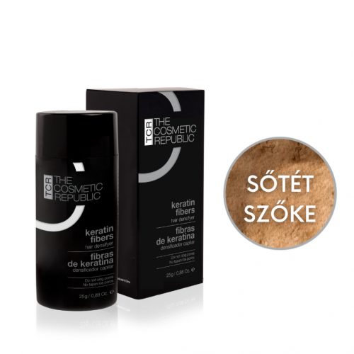 TCR Keratin Fiber - hajdúsító por keratin rostokkal - dark blond/sötét szőke 2,5g