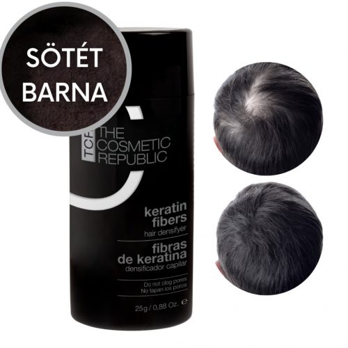 TCR Keratin Fiber - 2in1 hajépítő keratin szál és hajdúsító por - dark brown/sötét barna 25g