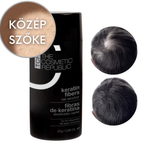 TCR Keratin Fiber - 2in1 hajépítő keratin szál és hajdúsító por - medium blond/közép szőke 25g